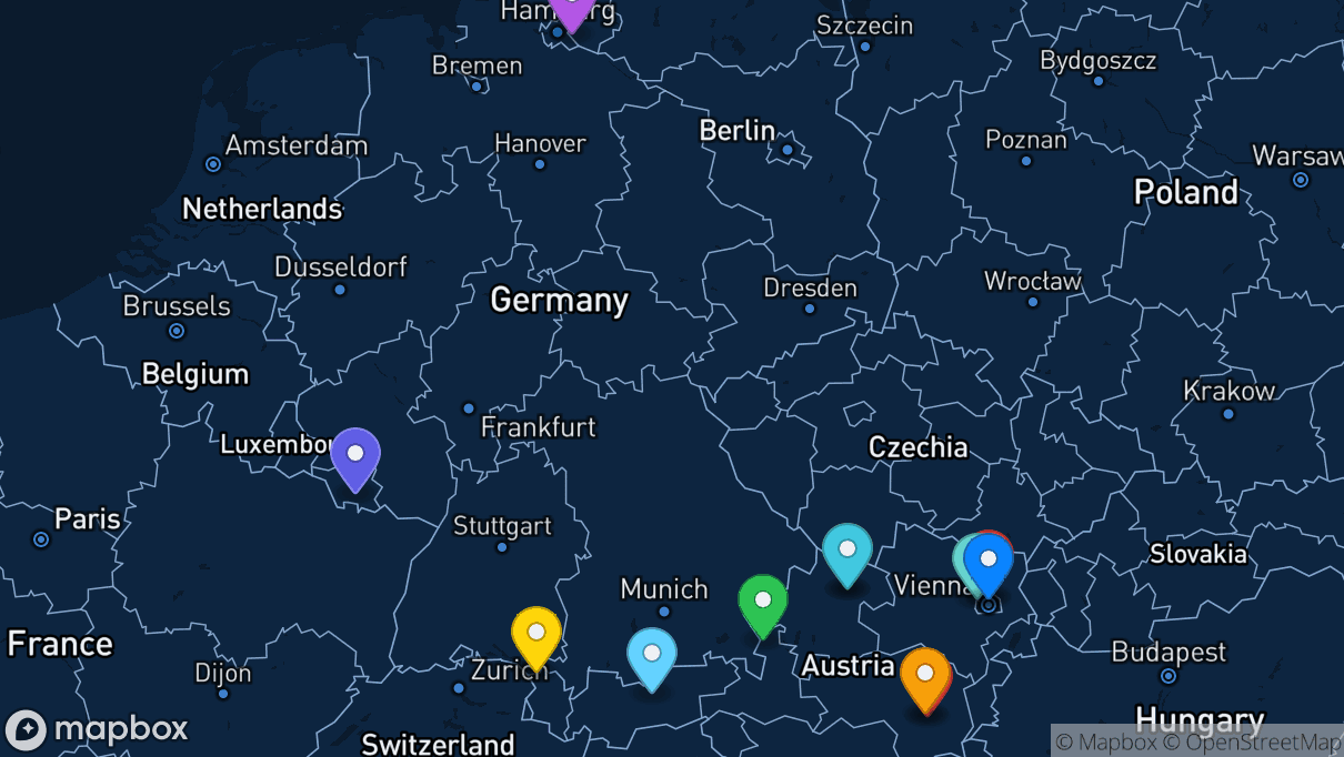Map of company locations