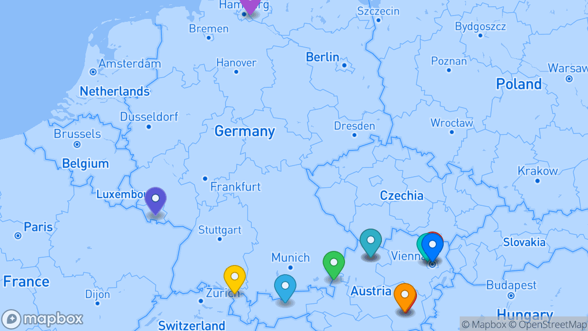 Map of company locations