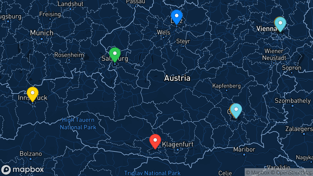 Map of company locations
