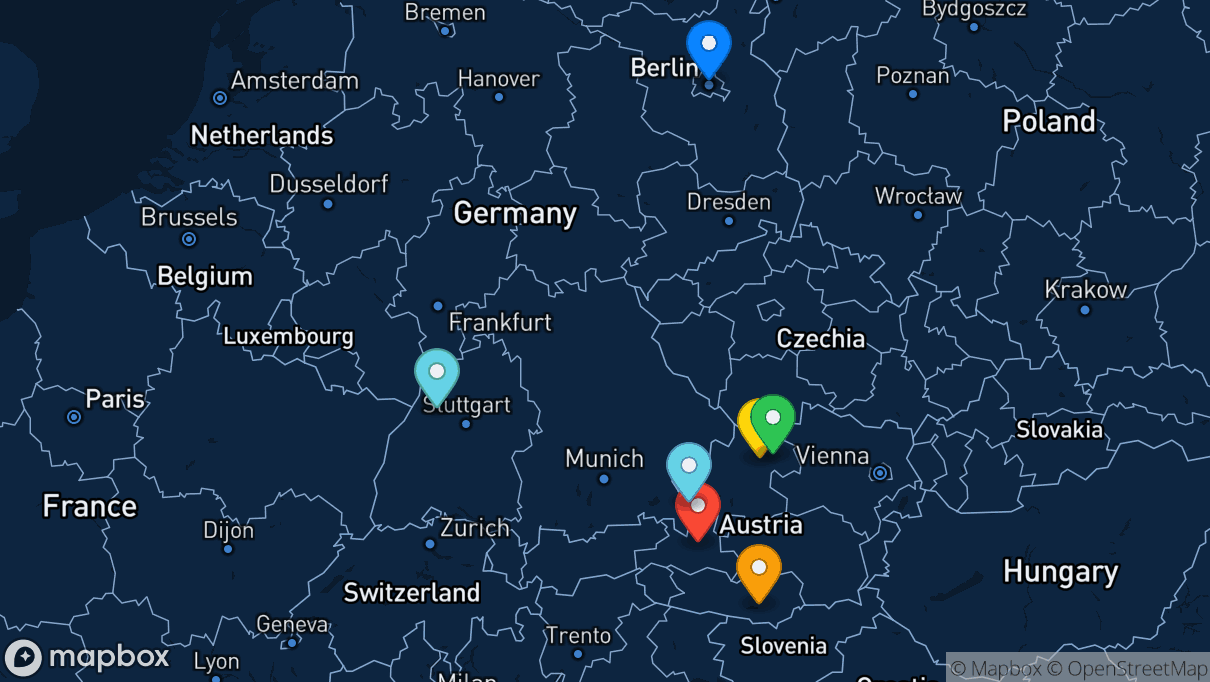 Map of company locations