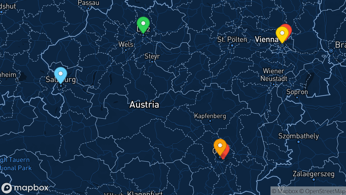 Map of company locations