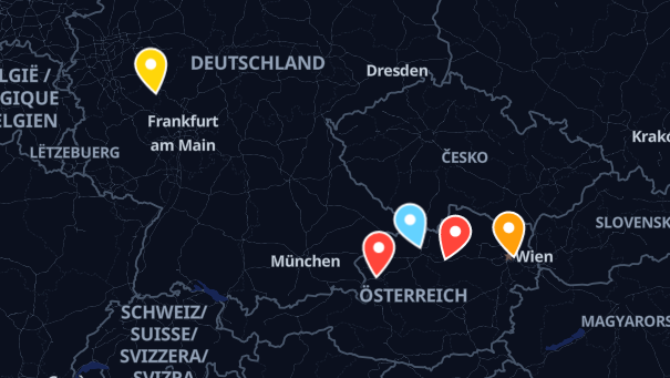 Map of company locations