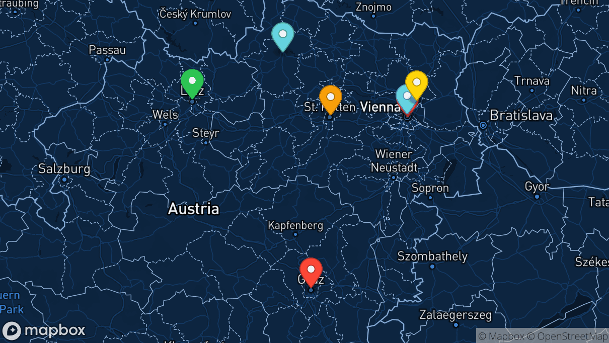Map of company locations