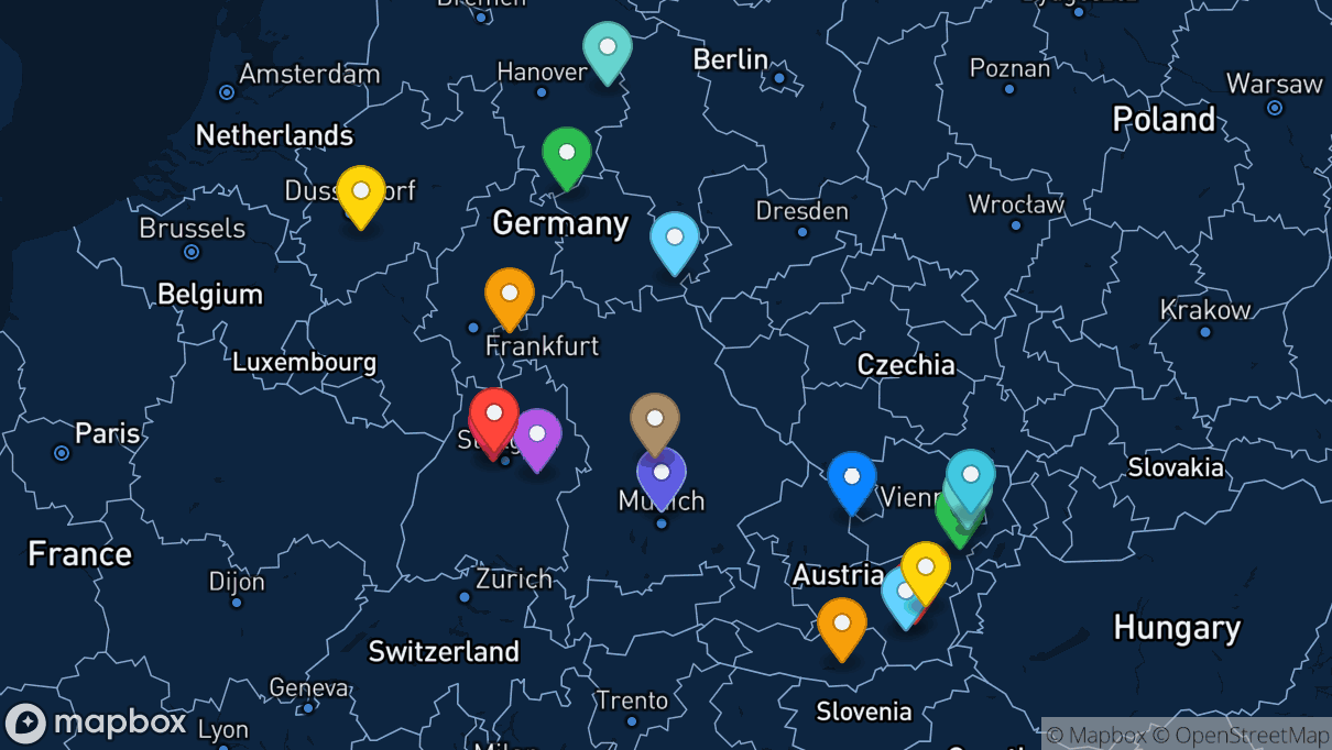 Map of company locations