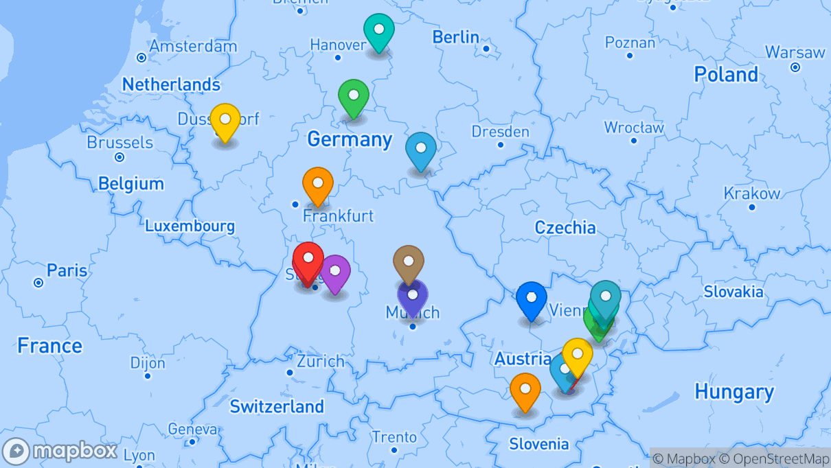 Map of company locations