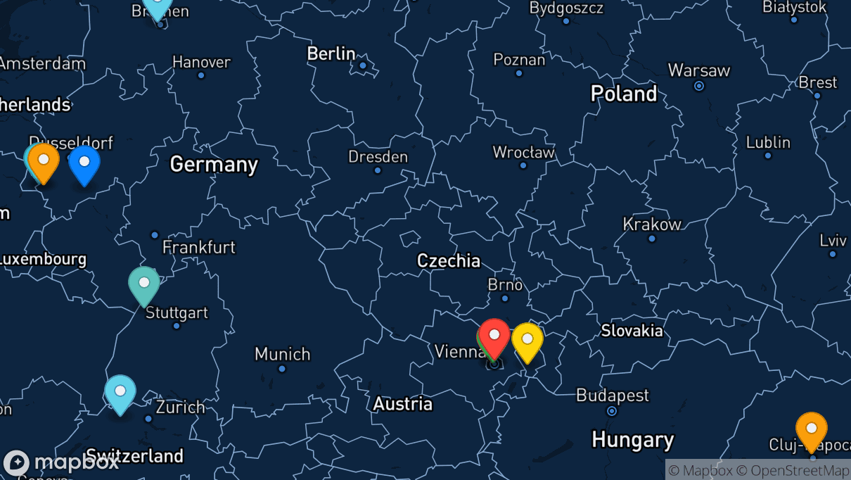Map of company locations