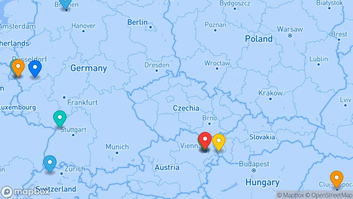 Map of company locations