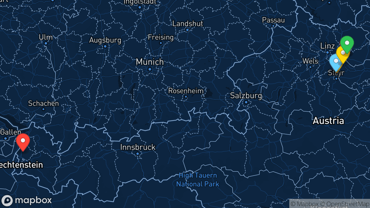 Map of company locations
