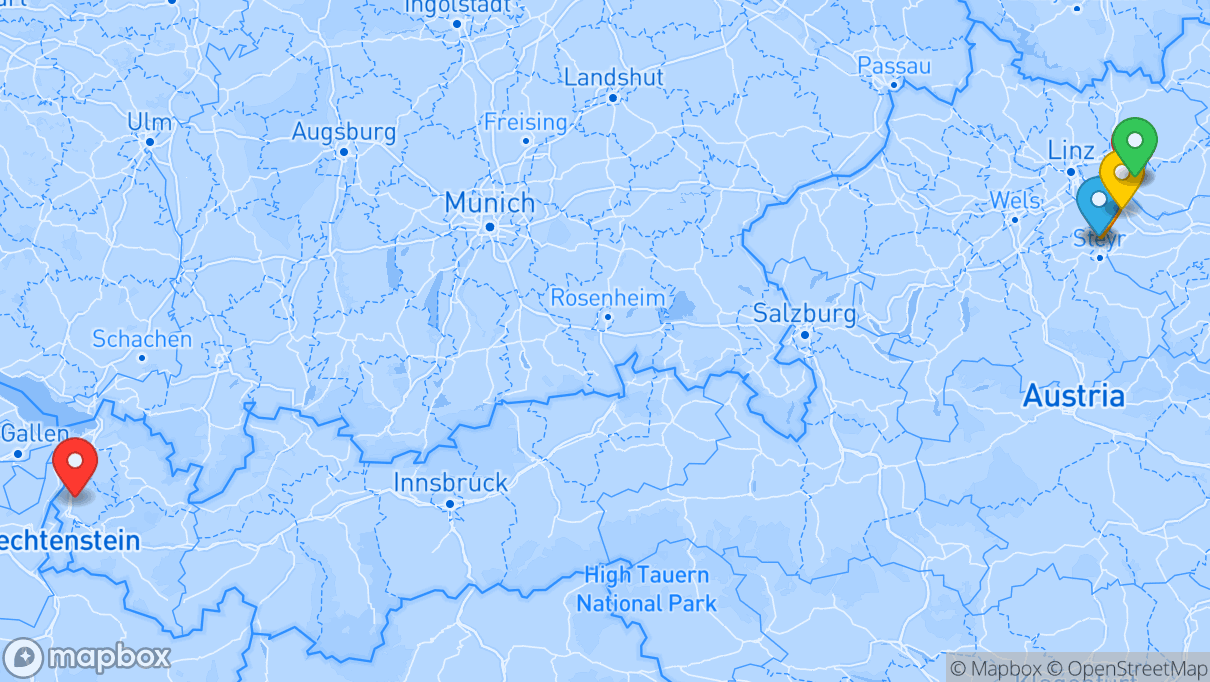 Map of company locations