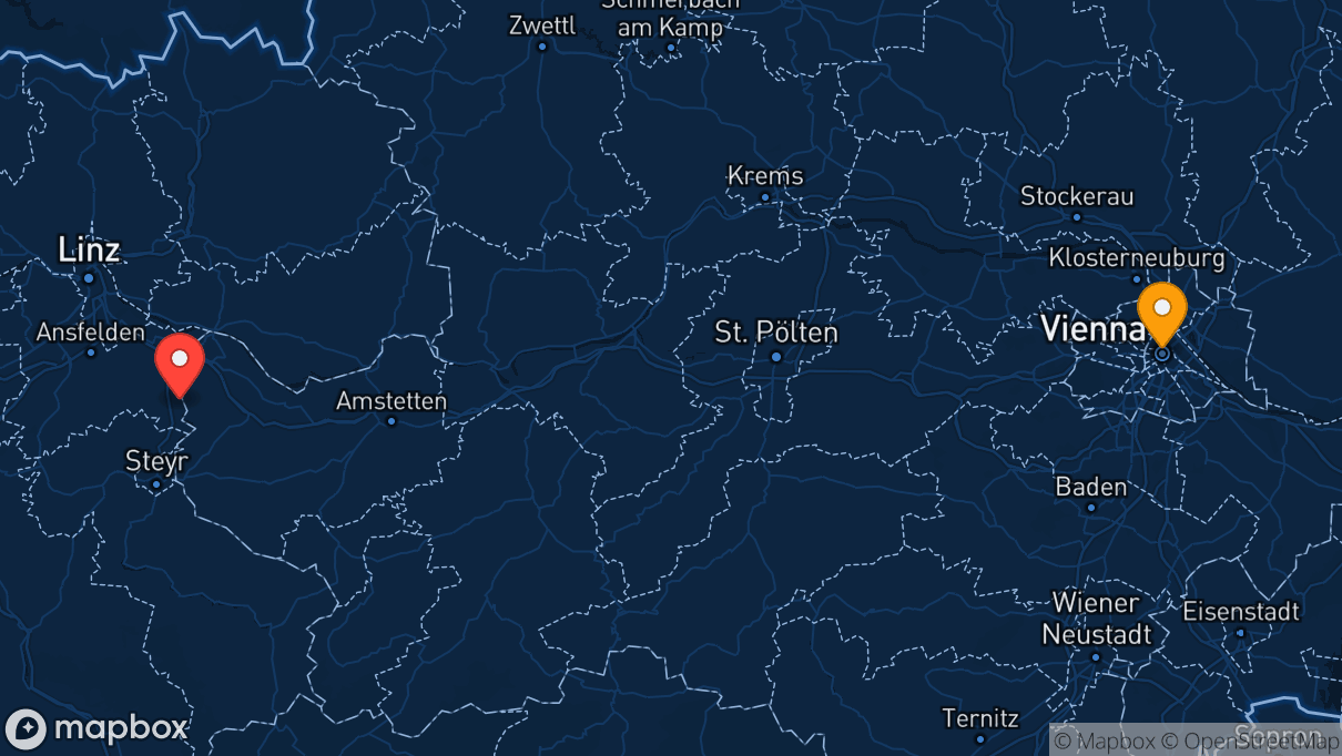 Map of company locations