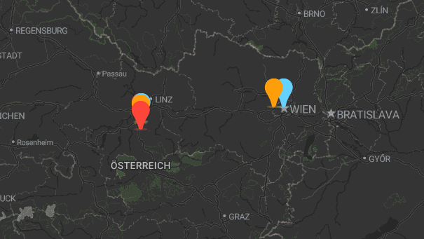 Map of company locations