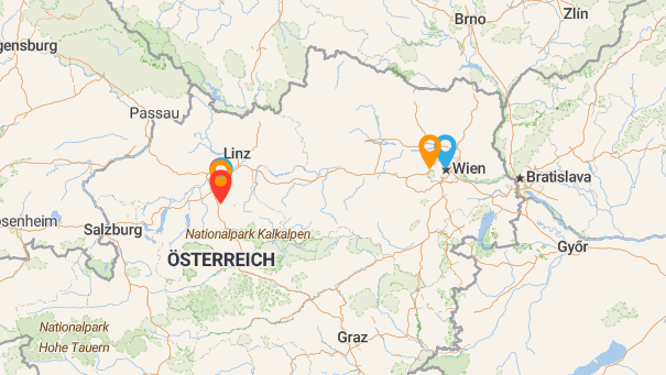Map of company locations