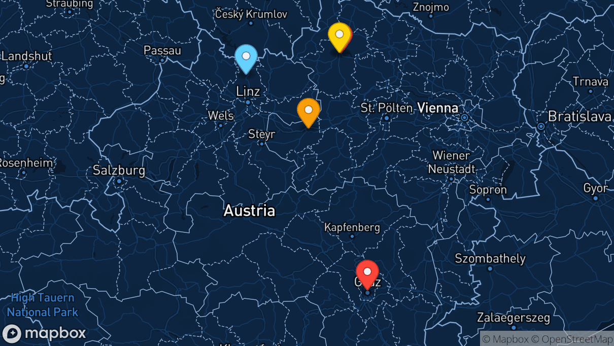 Map of company locations