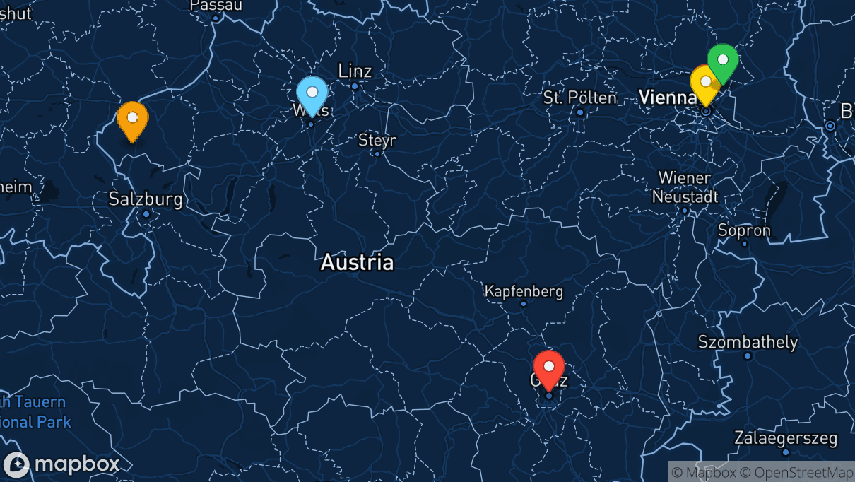 Map of company locations