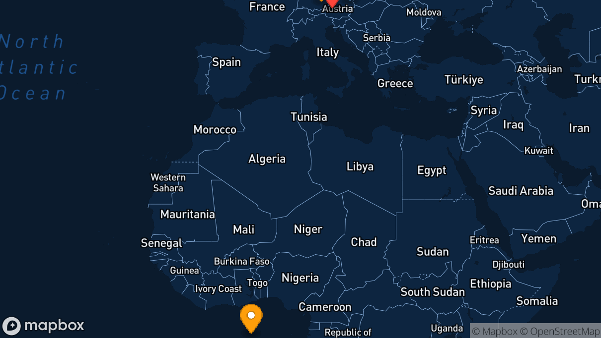 Map of company locations