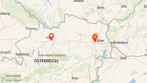 Map of company locations
