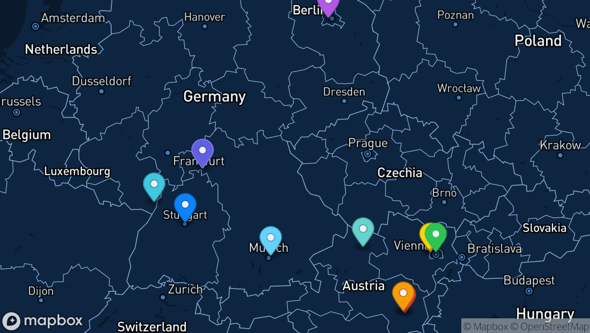 Map of company locations