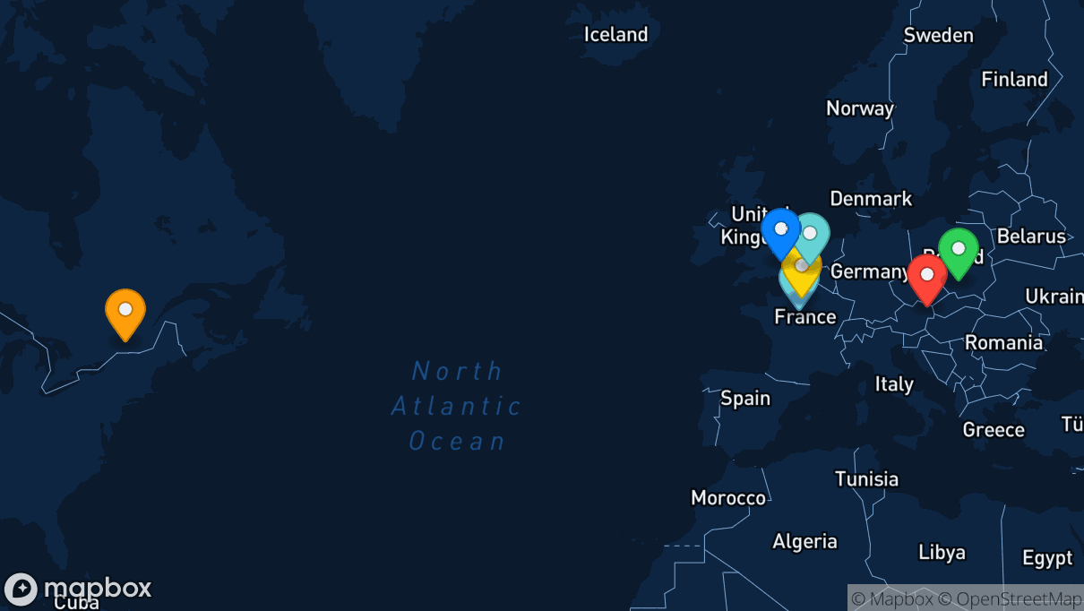Map of company locations