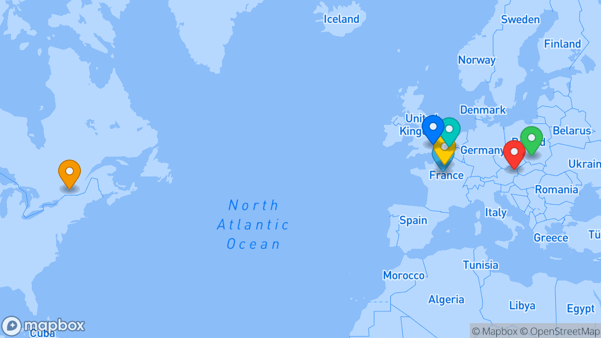 Map of company locations