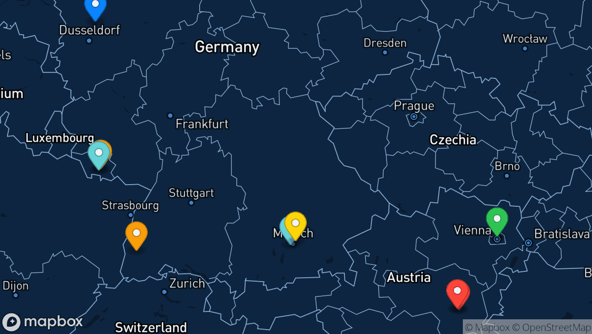 Map of company locations