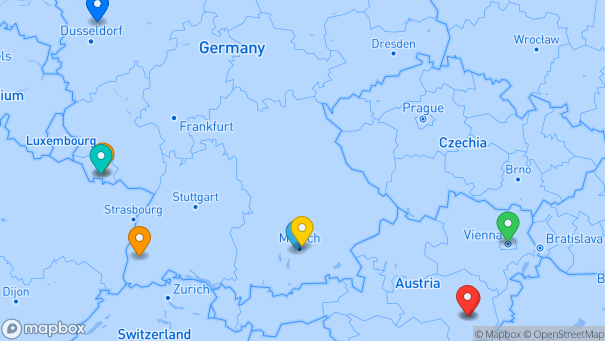 Map of company locations