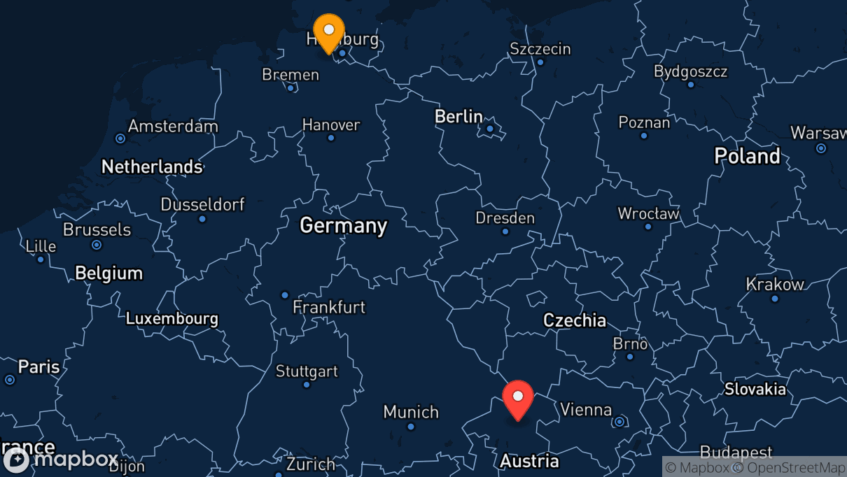 Map of company locations