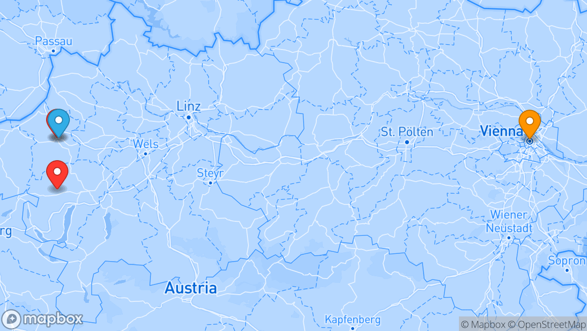 Map of company locations