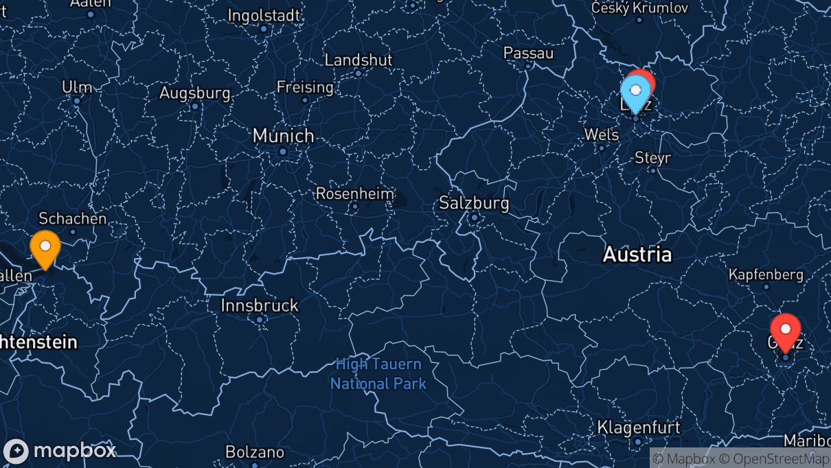 Map of company locations