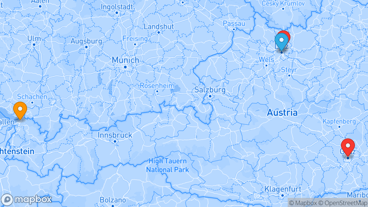 Map of company locations