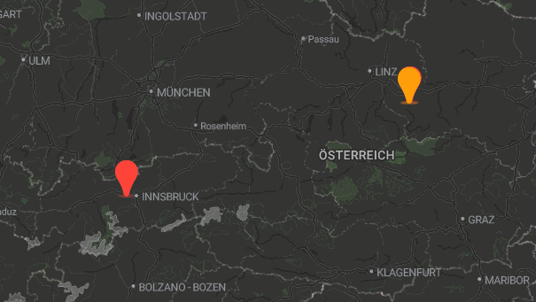 Map of company locations