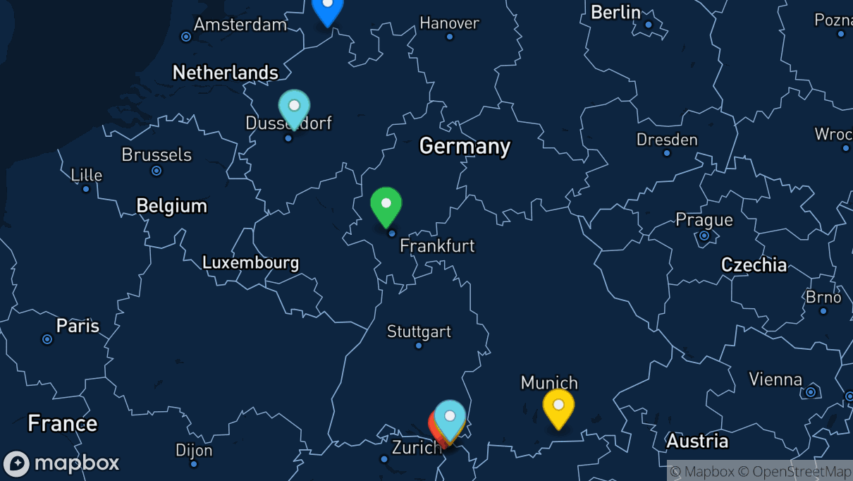 Map of company locations