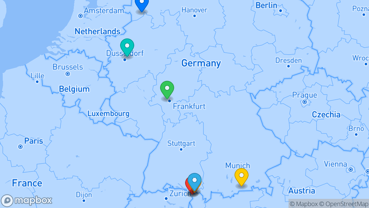 Map of company locations