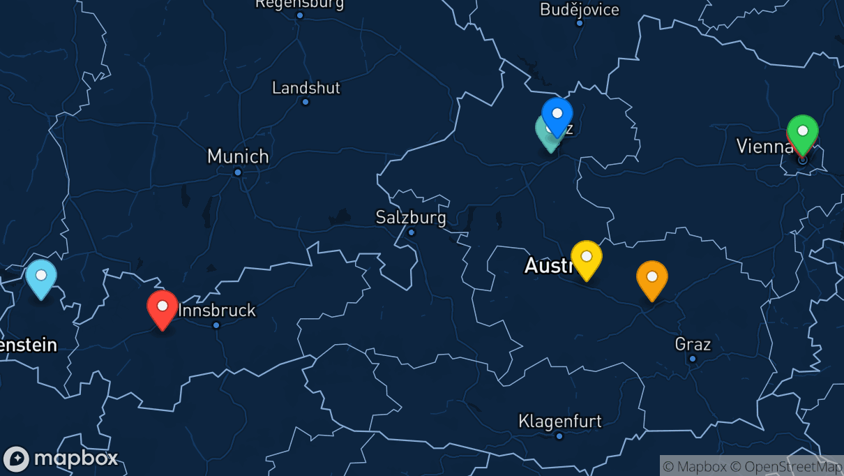 Map of company locations