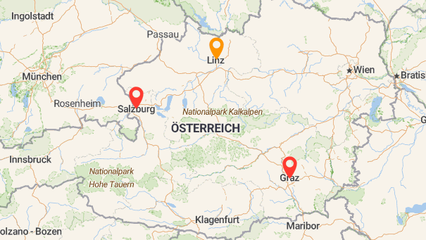 Map of company locations