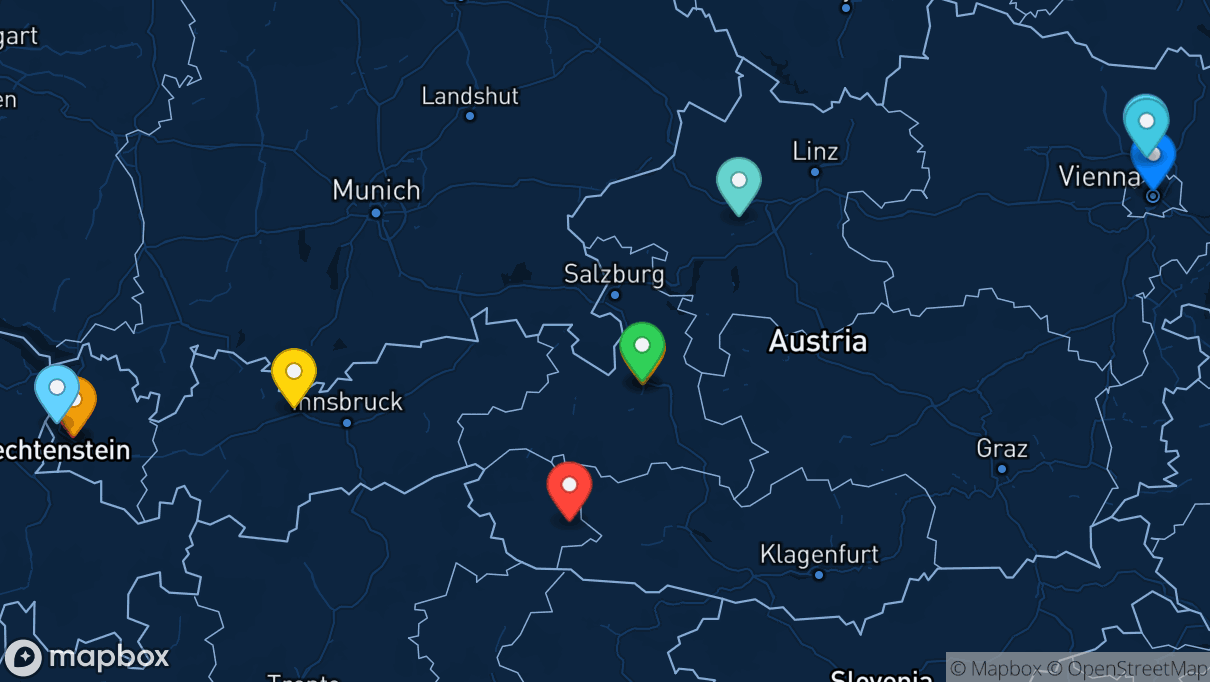 Map of company locations