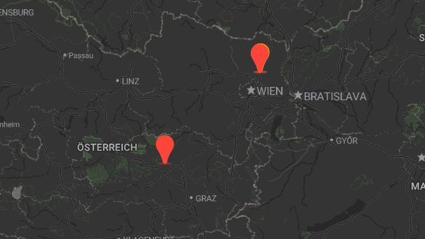 Map of company locations