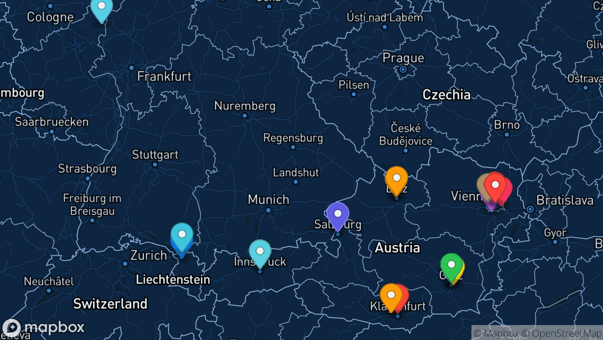 Map of company locations