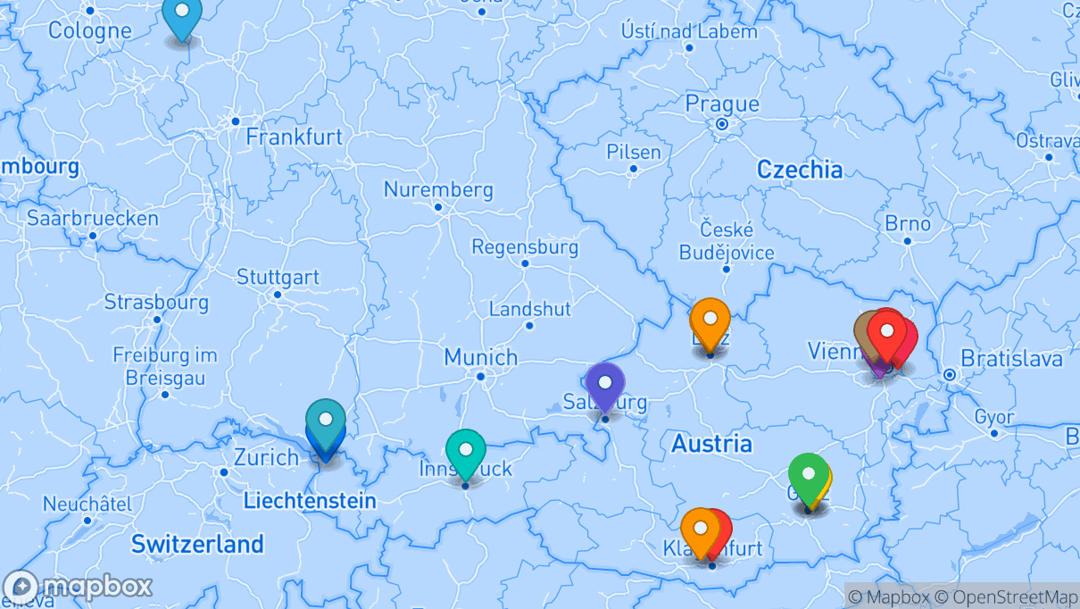 Map of company locations