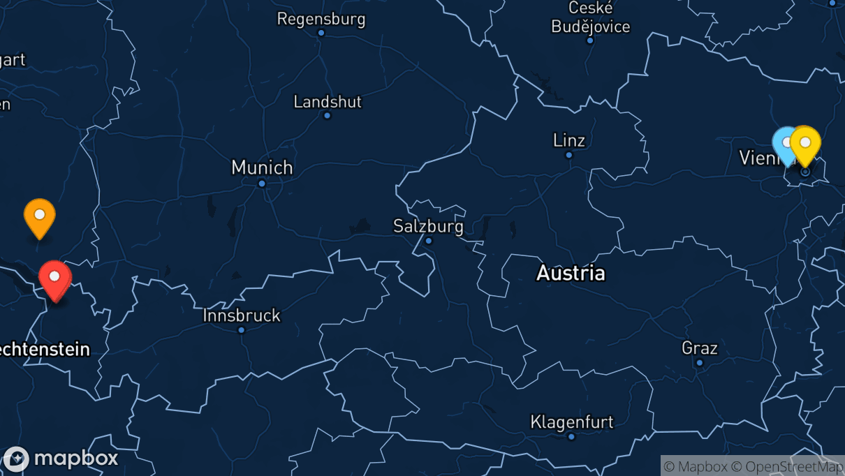 Map of company locations