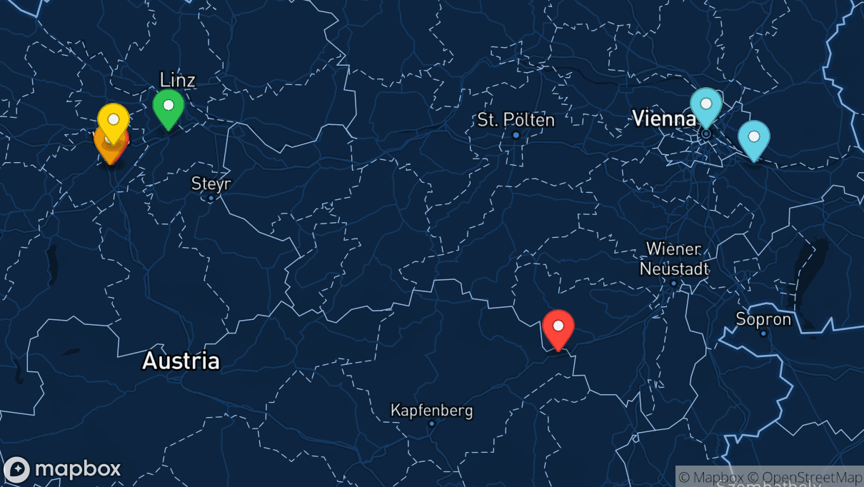 Map of company locations