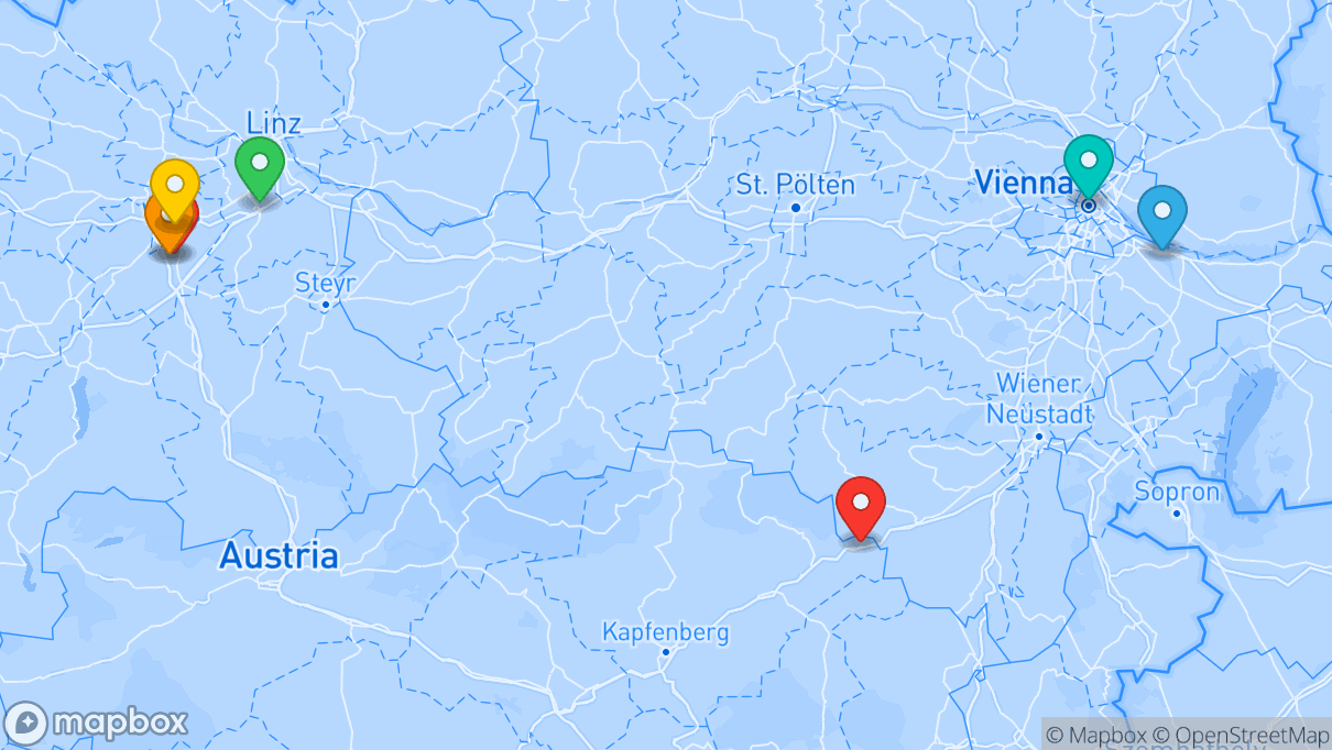 Map of company locations