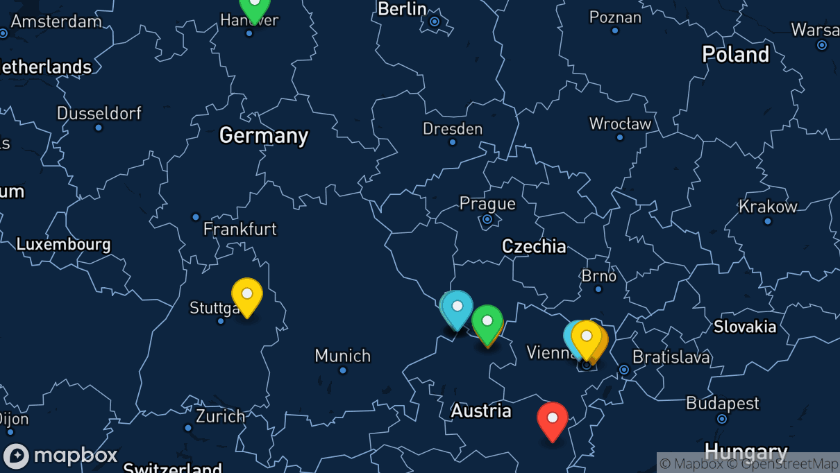 Map of company locations