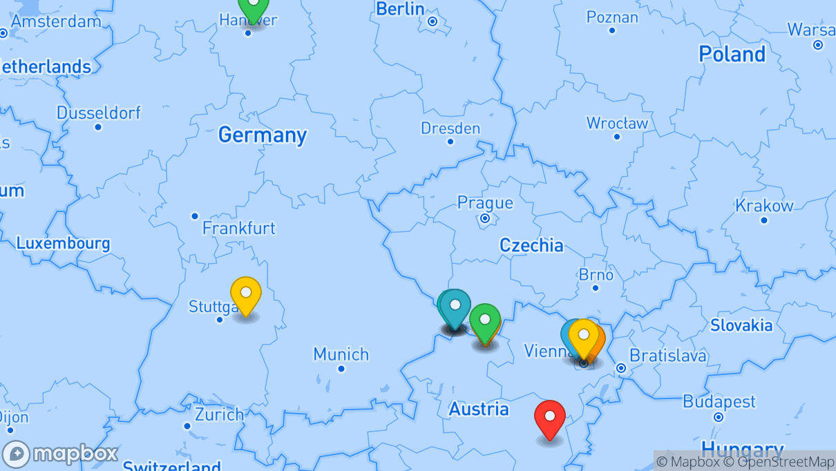 Map of company locations