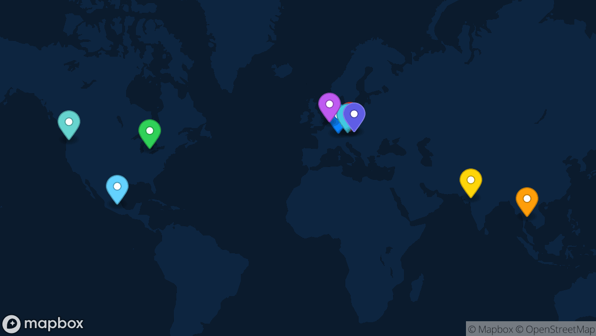 Map of company locations