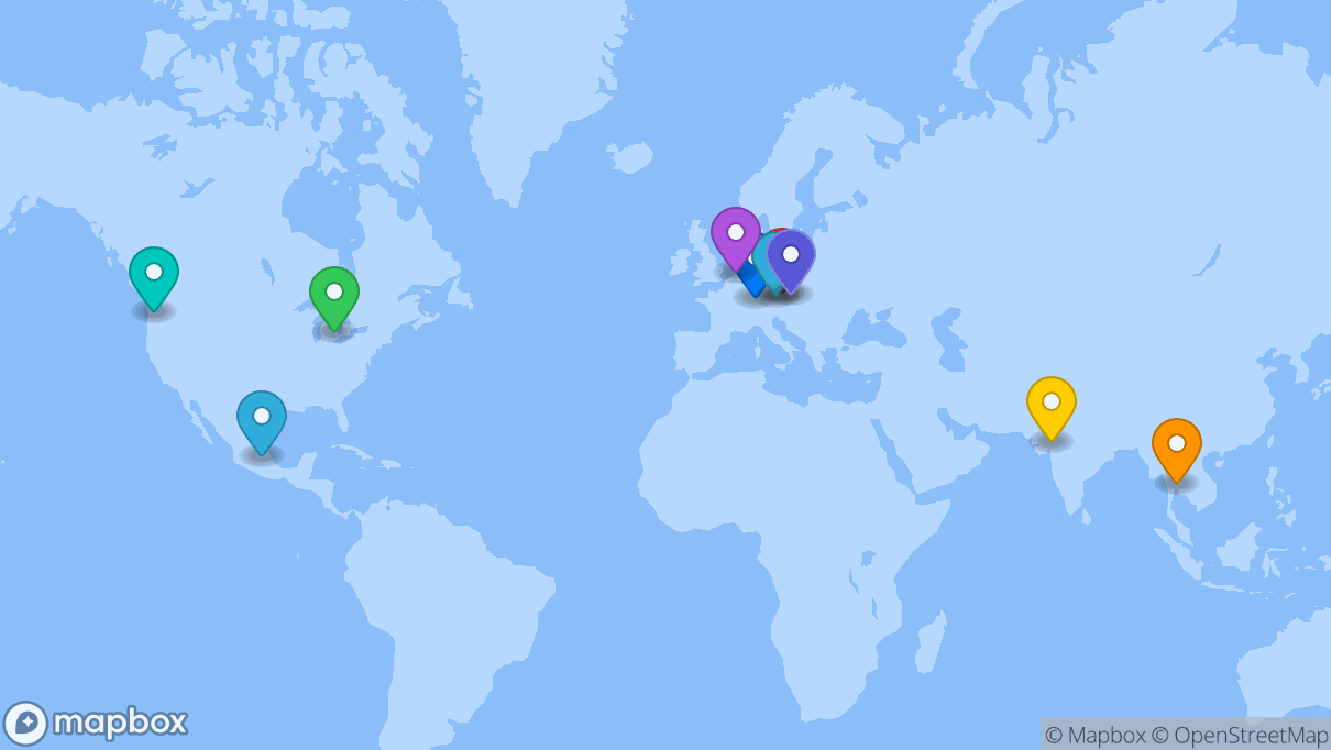 Map of company locations