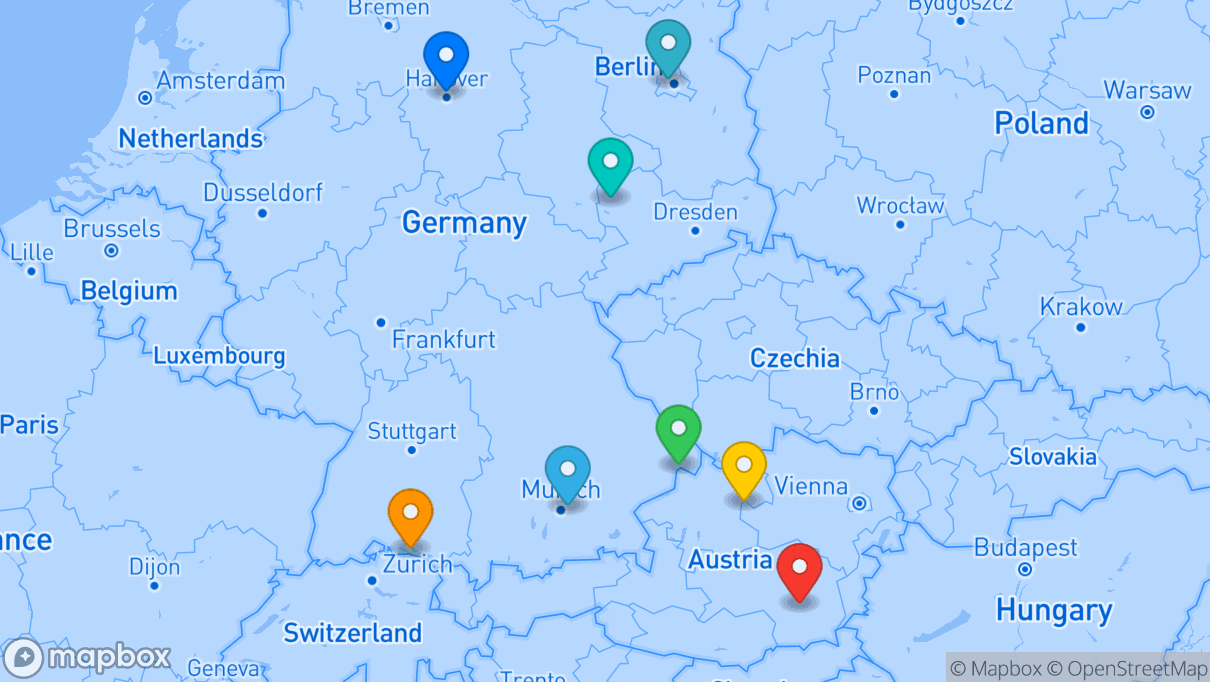 Map of company locations