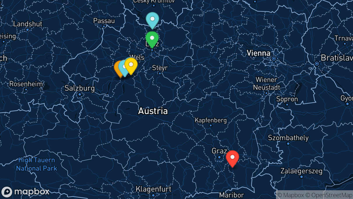 Map of company locations