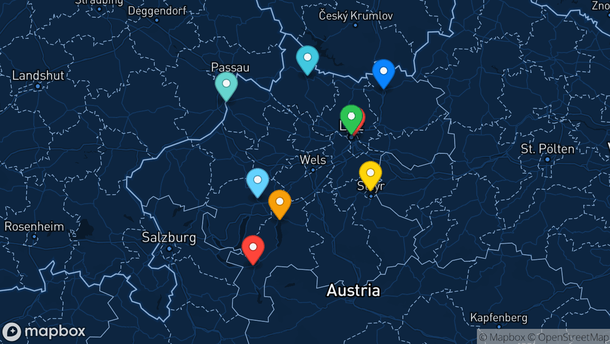 Map of company locations