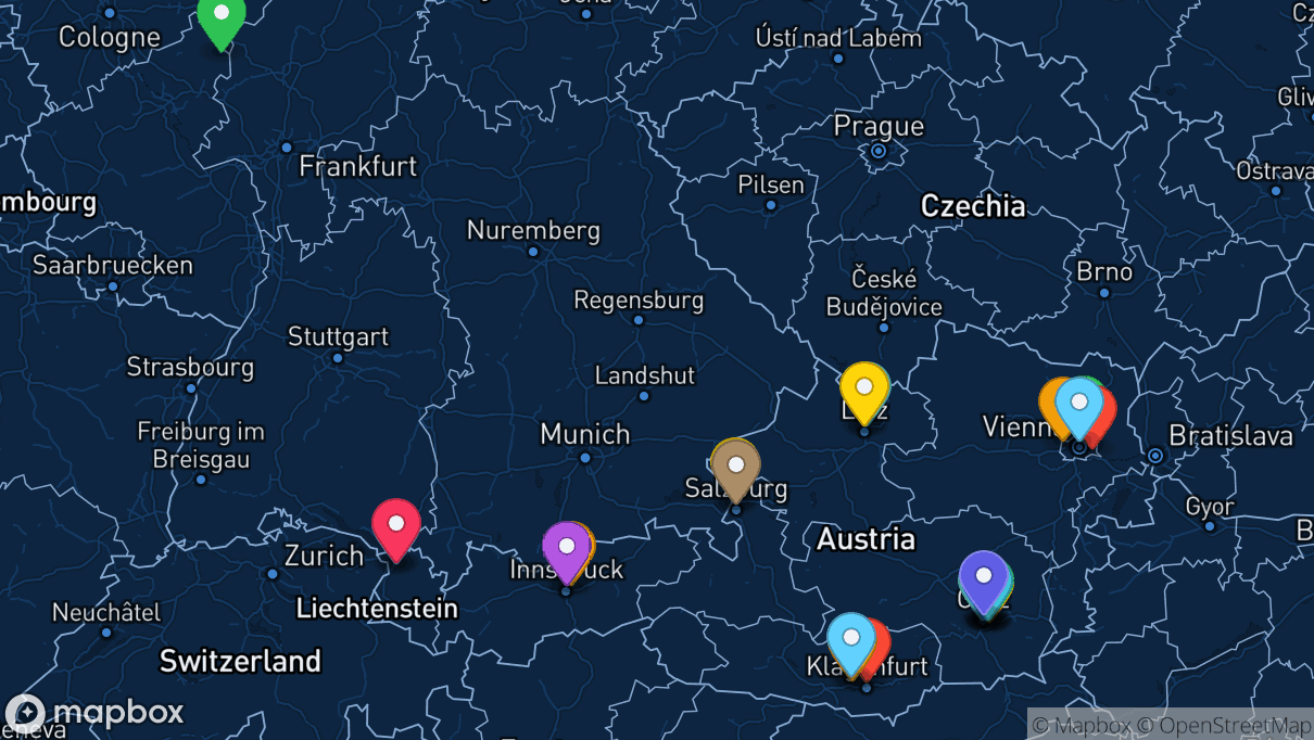 Map of company locations
