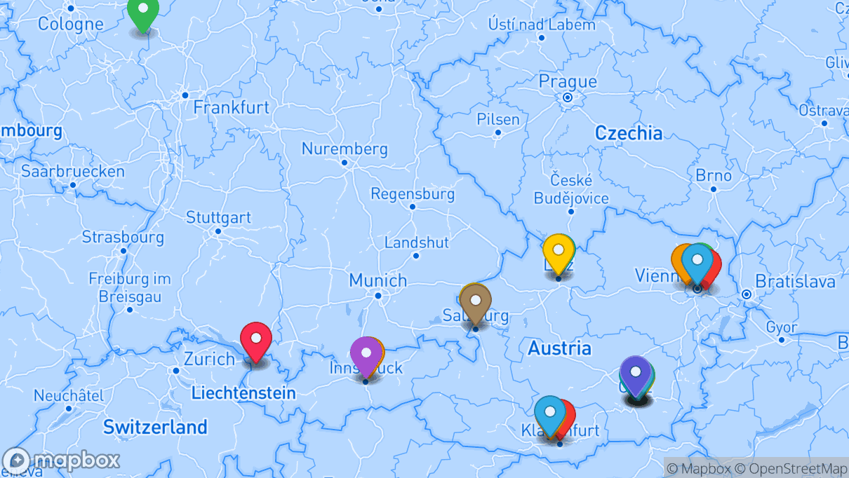 Map of company locations